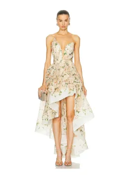 Zimmermann Natura Draped Midi Dress Coral Azalea Size 0/ AU 8 for rent on The Volte - image 1