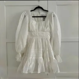 Aje Impression Mini Dress Ivory Size AU 8 for rent on The Volte - image 1