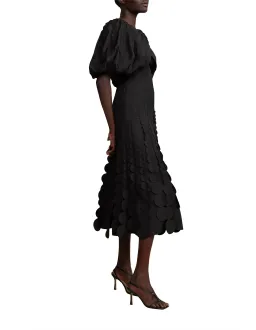 Acler Thurston Short Sleeve Midi Dress Black Size 8 for rent on The Volte - image 2