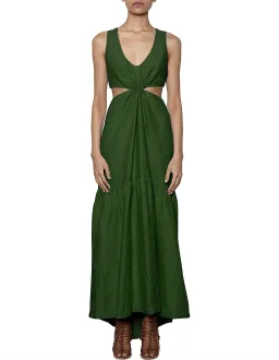 Kitx Evolve Cut Out Maxi Dress Green Size 10 for rent on The Volte - image 1