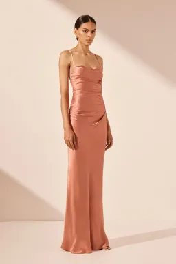 Shona Joy La Lune Lace Back Maxi Dress Antique Rose Size 8 for rent on The Volte - image 2