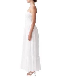 Joslin Anastacia Off Shoulder Strapless Cotton Maxi Dress White Size 8 for rent on The Volte - image 5