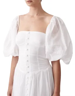 Joslin Anastacia Off Shoulder Strapless Cotton Maxi Dress White Size 8 for rent on The Volte - image 7