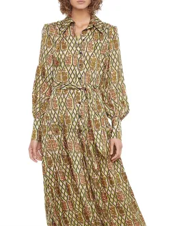 Manning Cartell Sugar Pop Long Sleeve Shirt Dress Floral Size 10 for rent on The Volte - image 4