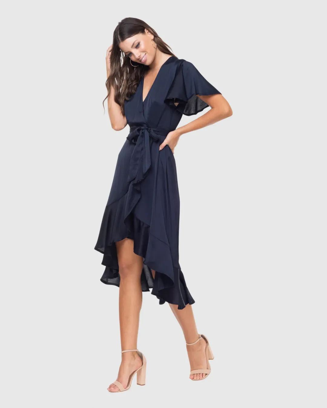 Pilgrim Stormy Maxi Dress in Blue Size AU 12 for rent on The Volte - main image