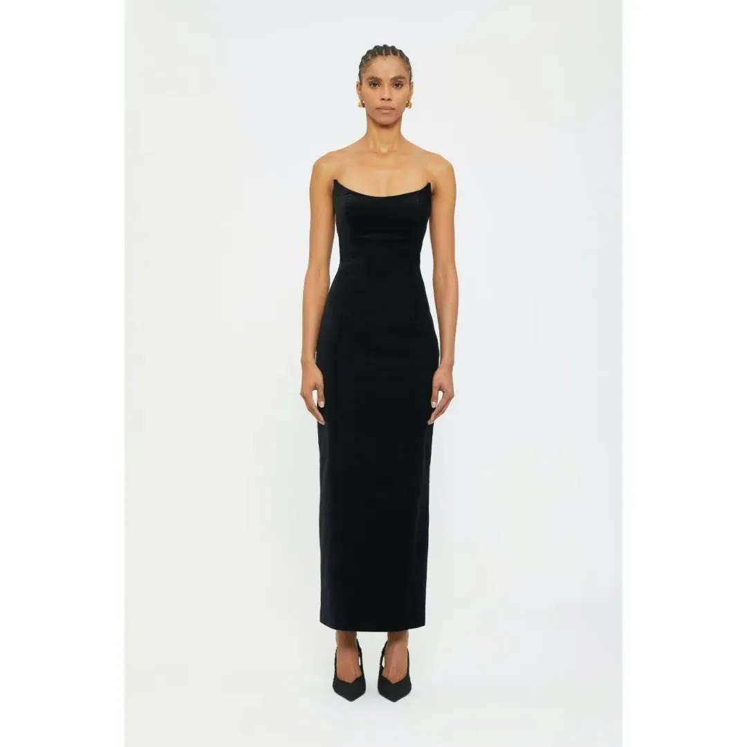 Ginger & Smart Soloist Strapless Gown Black Size AU 12 for rent on The Volte - main image