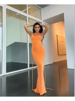 Melani The Label Cristina Gown Orange Size S / AU 8 for rent on The Volte - image 1