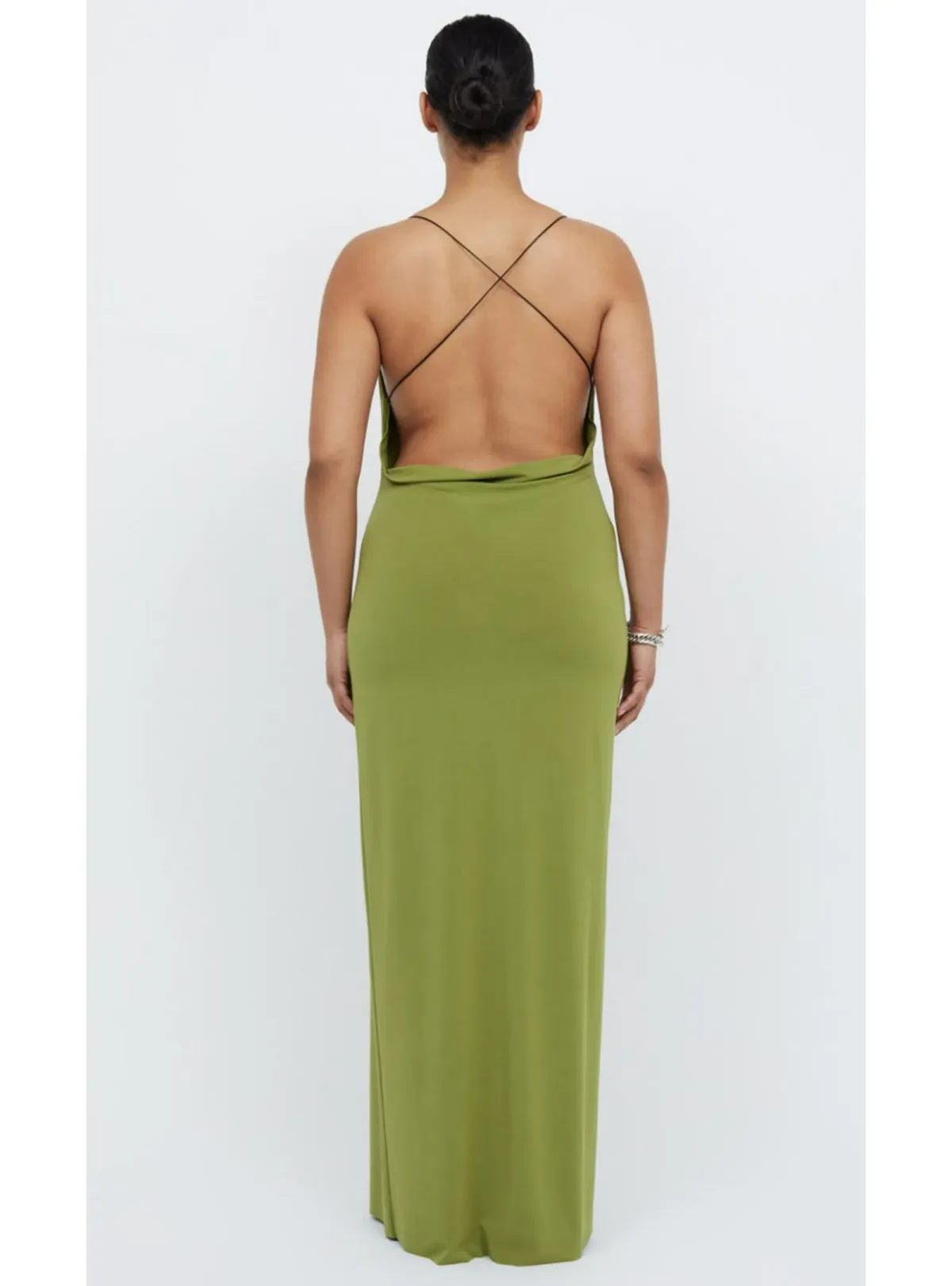 Bec & Bridge Myla Cowl Maxi Dress Fern Green Size AU 8 - Image 3