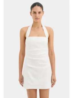 Sir The Label Noemi Halter Mini Dress Ivory Size 2 / AU 10 for rent on The Volte - image 2