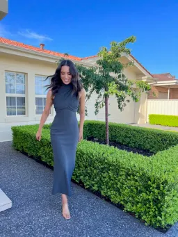 Sheike Phoenix Maxi Dress Grey Size 6 for rent on The Volte - image 2