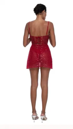 Dyspnea The Charleston Mini Dress Red Size XXL / AU 16 for rent on The Volte - image 3