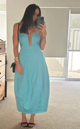 Cult Gaia Chiara Midi Dress Cabana Blue Size AU 6 (US 2) for rent on The Volte - image 7