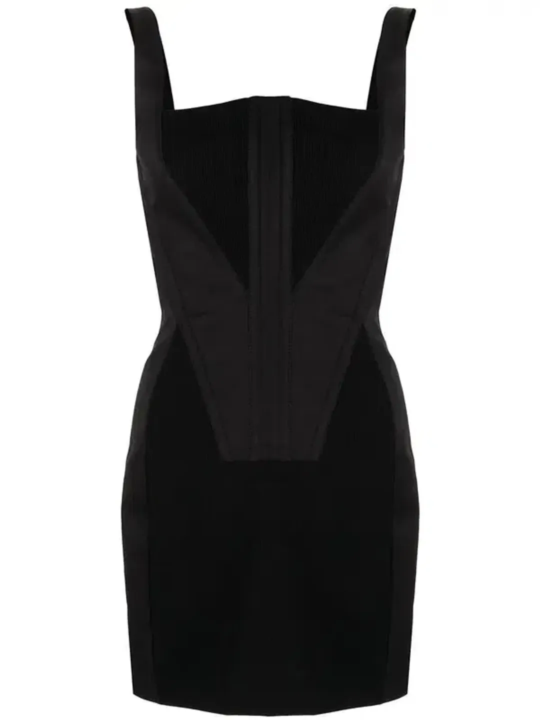 Dion Lee Fork Frame Panelled Mini Dress Black Size 8 for rent on The Volte - main image