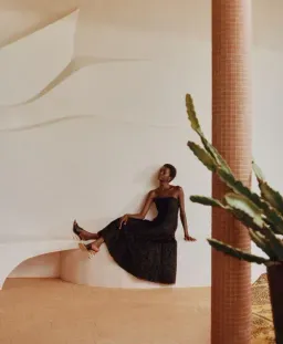 Aje Soundscape Maxi Dress in Black Size 14 for rent on The Volte - image 4