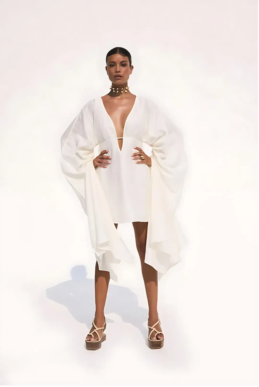 Cult Gaia Ashley Mini Dress Off White Size 12 for rent on The Volte - main image