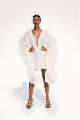 Cult Gaia Ashley Mini Dress Off White Size 12 for rent on The Volte - image 1