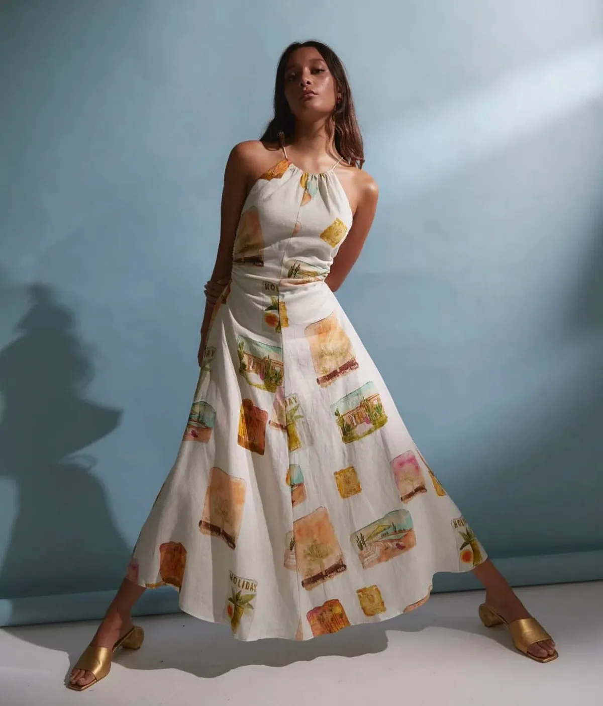 Roame Evy Dress in Desert Vista Size 1/Au 8 for rent on The Volte - main image