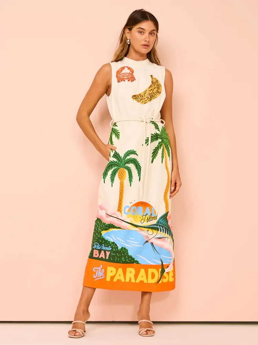 Alemais Samaki Midi Dress In Multi Size 10 for rent on The Volte - main image