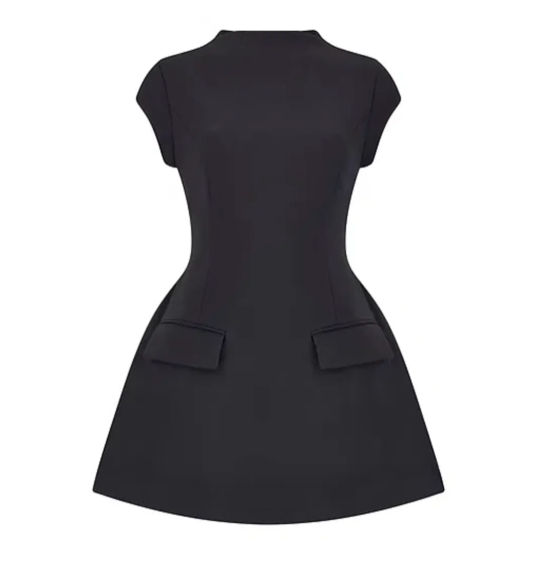 Odd Muse The Ultimate Muse Cap Sleeve Mini Dress in Black Size S/ AU 8 for rent on The Volte - main image