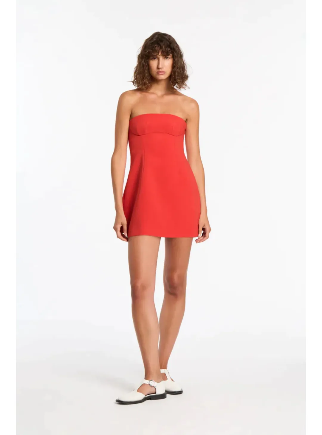 Sir the Label Spoerri Sculpted Mini Dress in Red Size 1 / AU 8 for rent on The Volte - main image