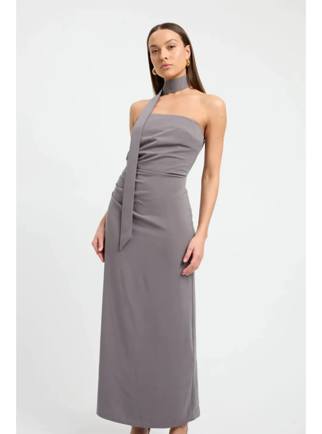 Kookai Koko Scarf Maxi Dress Charcoal Size 40 / AU 12 for rent on The Volte - main image