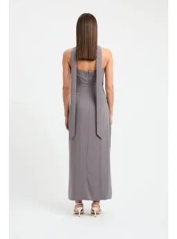 Kookai Koko Scarf Maxi Dress Charcoal Size 40 / AU 12 for rent on The Volte - image 3