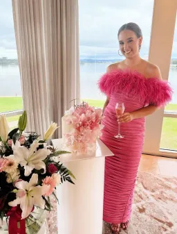 Rachel Gilbert Zion Gown Pink Size 4 / AU 14 for rent on The Volte - image 5