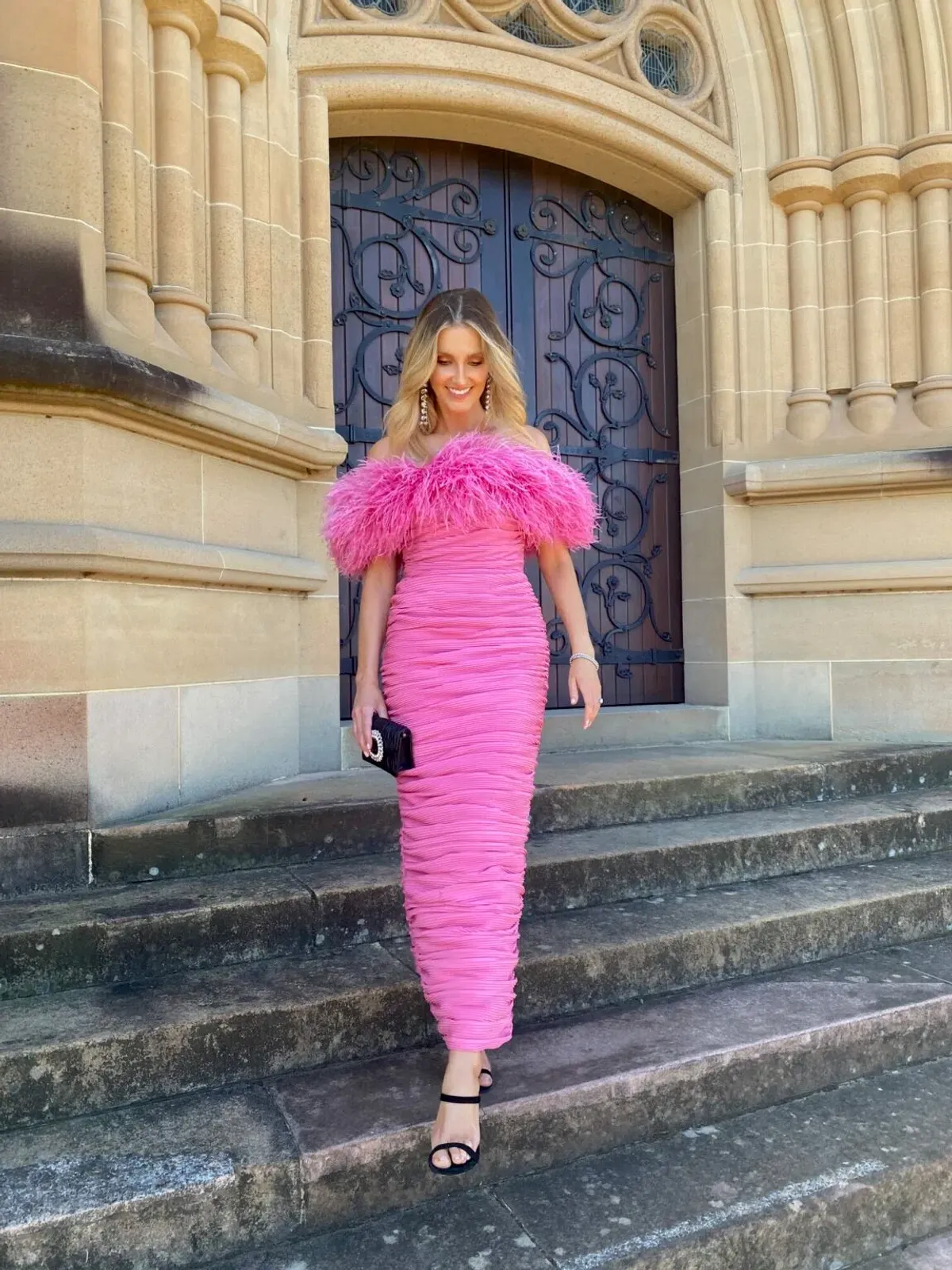 Rachel Gilbert Zion Gown Pink Size 4 / AU 14 for rent on The Volte - main image