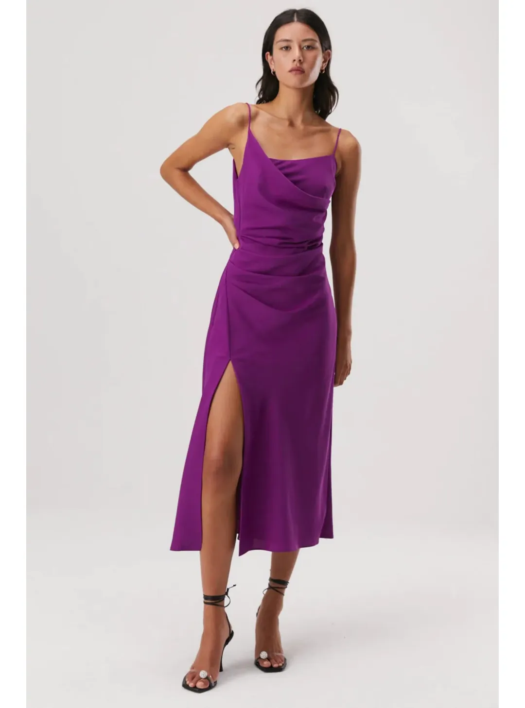 MISHA Alden Midi Dress Prism Violet Size 6/XS for rent on The Volte - main image