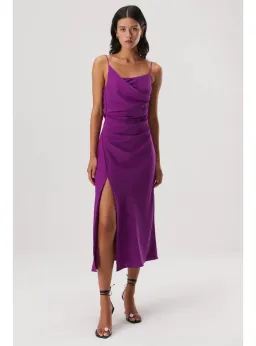 MISHA Alden Midi Dress Prism Violet Size 6/XS for rent on The Volte - image 2