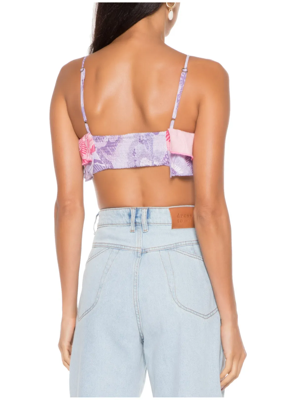 Farm Rio Flower Color Top Crop Top And Flower Colored Skirt Set Print Size S / AU 8 - Image 3