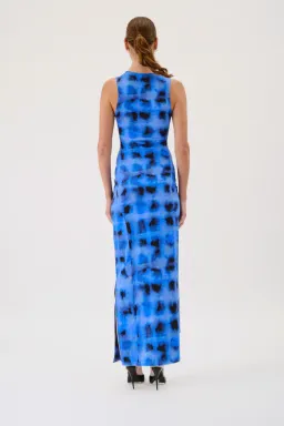 Suboo Shibori Sleeveless Reversible Twist Front Maxi Dress Blue Print Size S / AU 8 for rent on The Volte - image 5