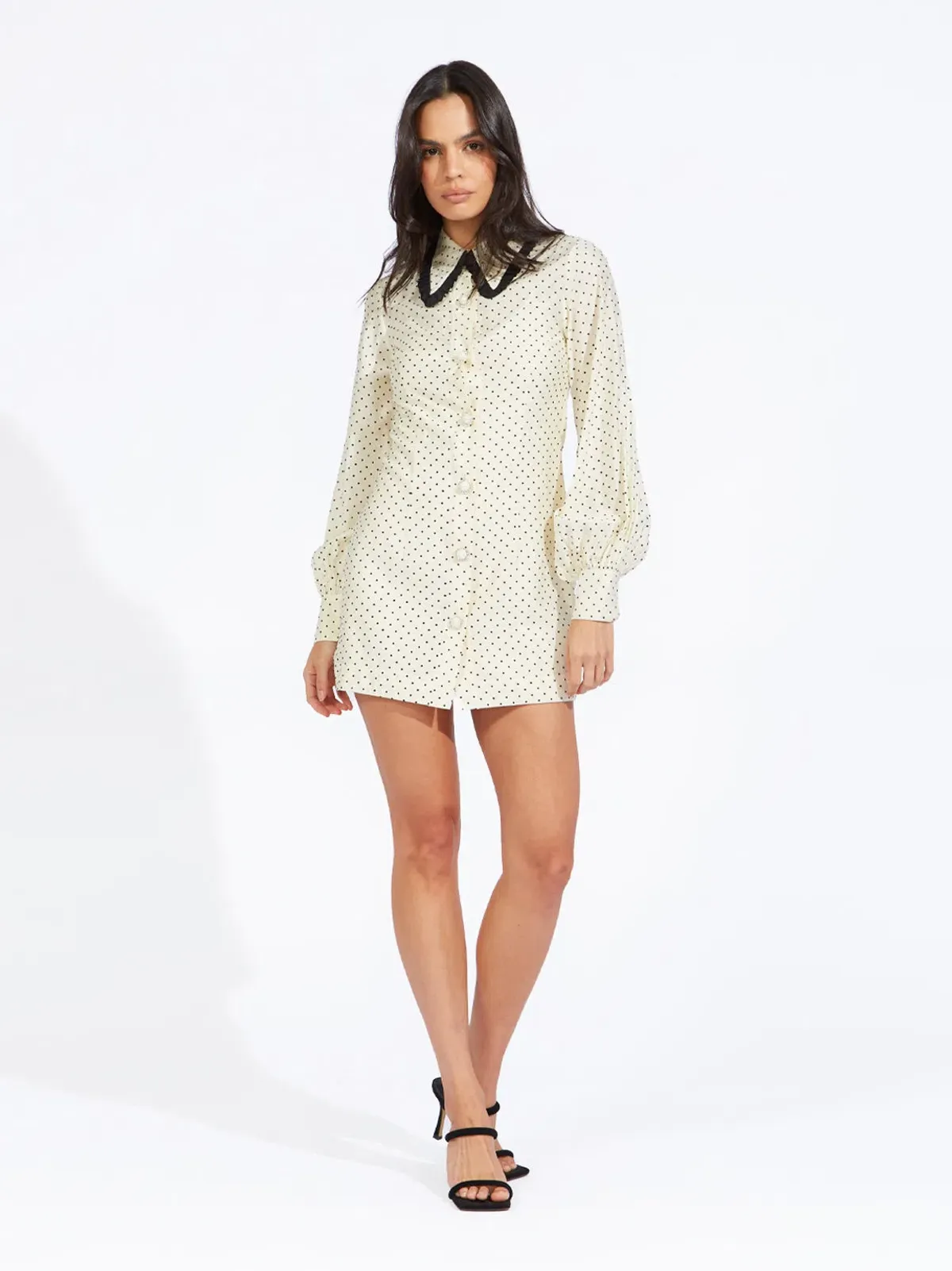 Alice McCall Dream Mini Dress Polka Dot Ivory Size 4 AU - Image 1