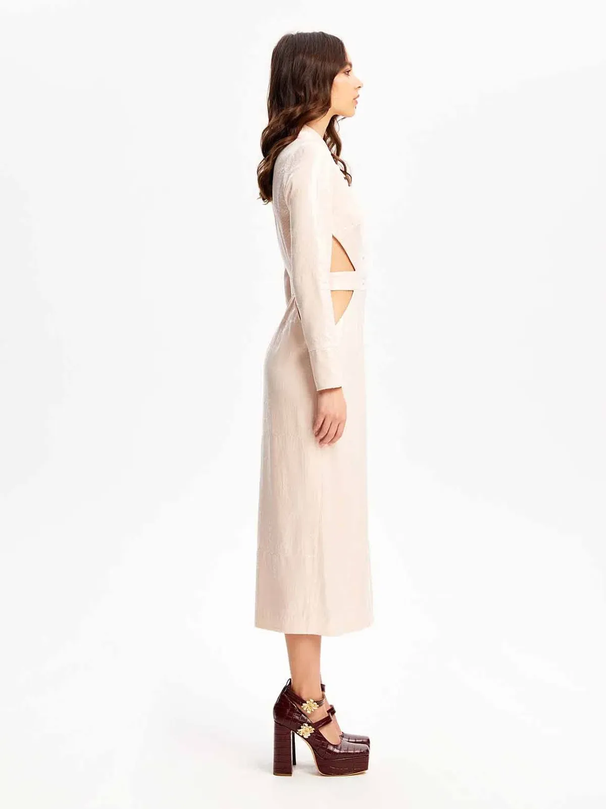 Alice McCall Night Sky Trench Dress Chai Latte Size 10 AU - Image 2