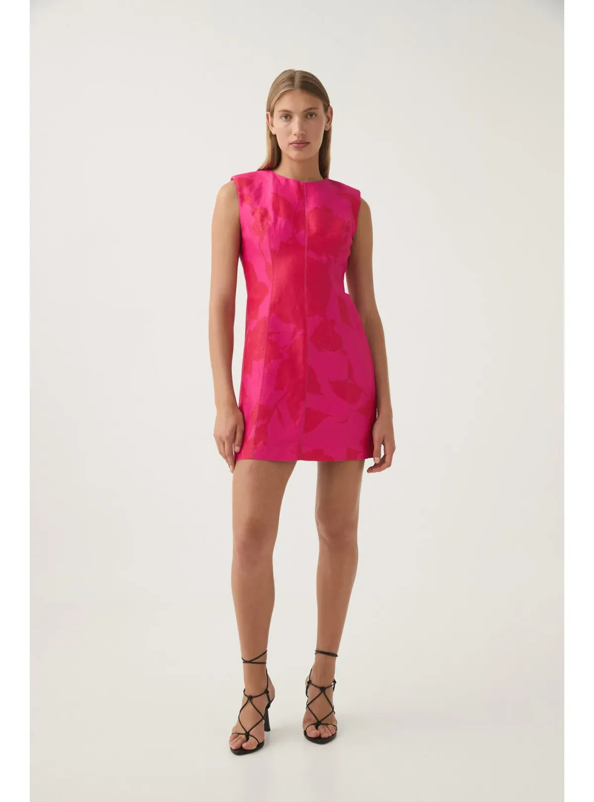 Aje Cove Pendant Mini Dress Florescent Rose Size AU 8 - Image 1