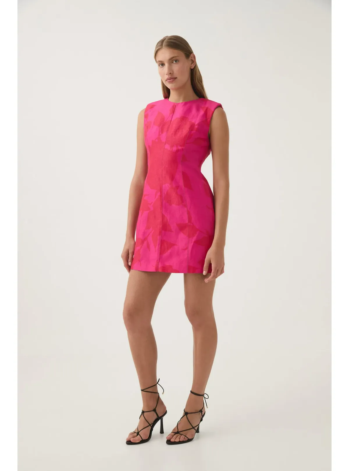 Aje Cove Pendant Mini Dress Florescent Rose Size AU 8 - Image 2