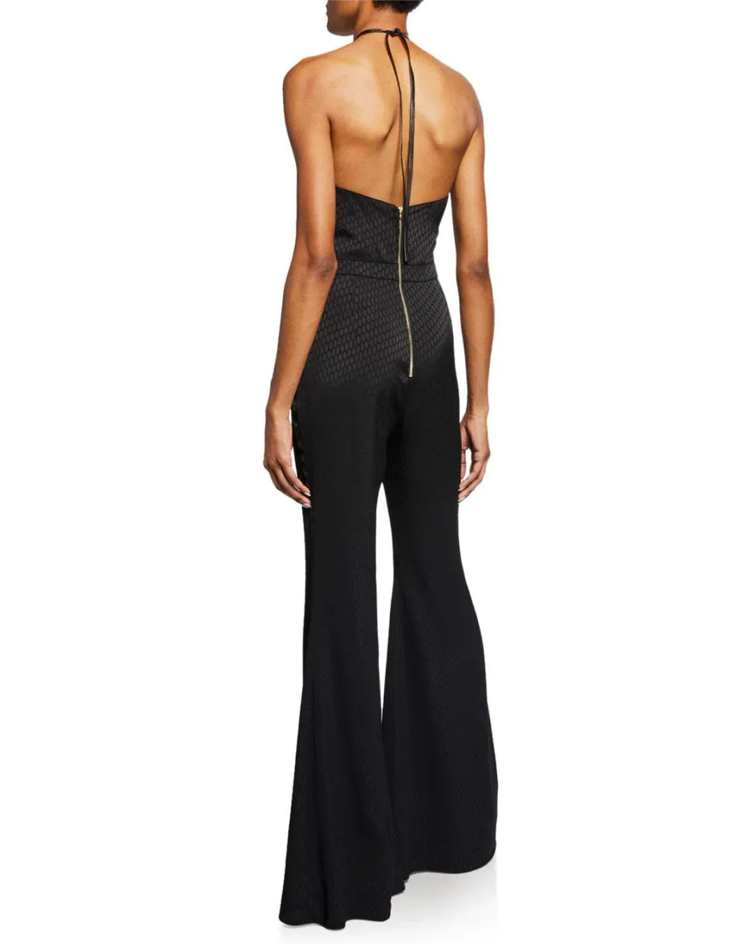 Alexis Naila Wide Leg Halter Jumpsuit Black Size 10 for rent on The Volte - main image