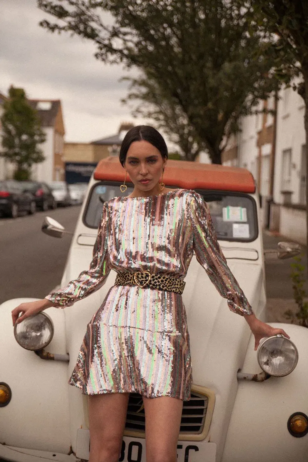 Rixo Kyla Sequin Mini Dress Multi Size 8 - Image 1