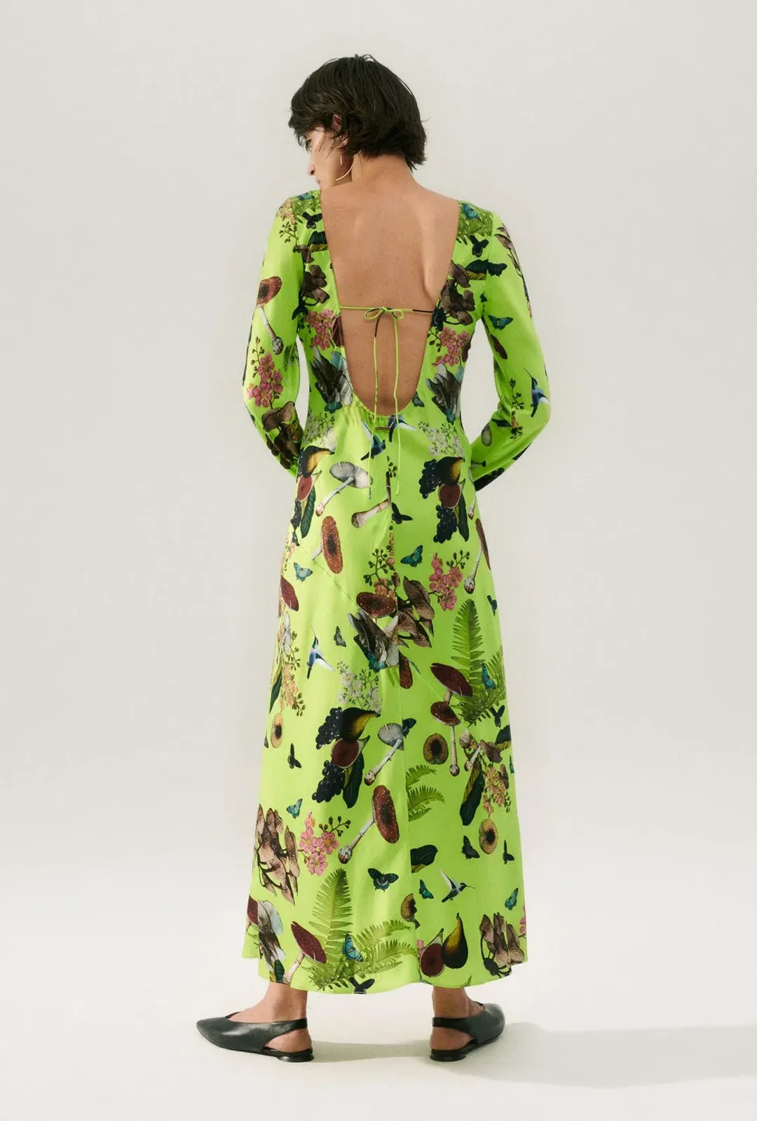 Silk Laundry Sienna Dress Magic Mushroom Fern Size 8 for rent on The Volte - main image