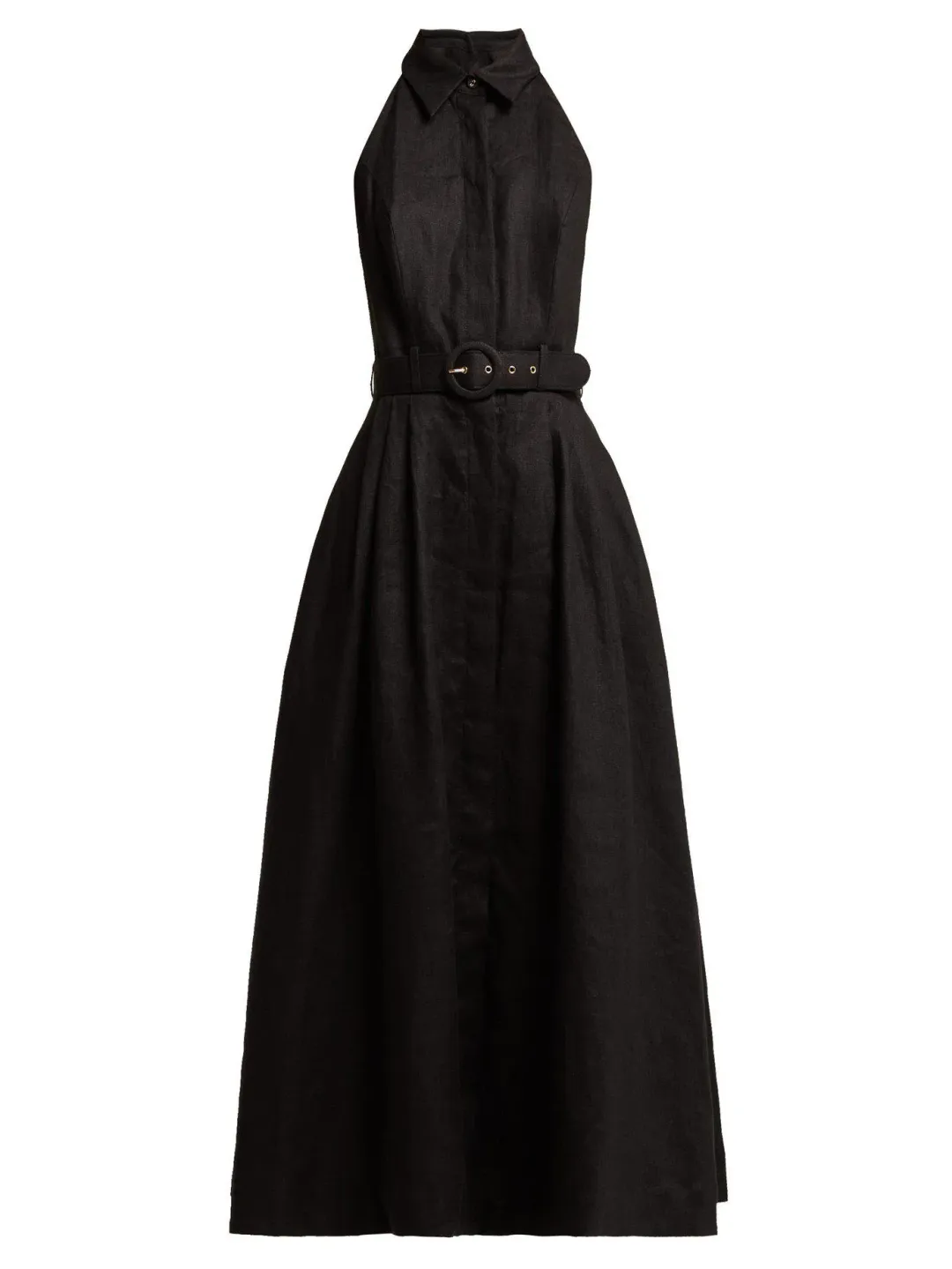 Zimmermann Primrose Halter Midi Dress Black Size 2 / AU 12 for rent on The Volte - main image