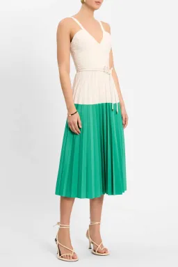 Rebecca Vallance Gia Midi Dress Green/White Size 10 for rent on The Volte - image 4