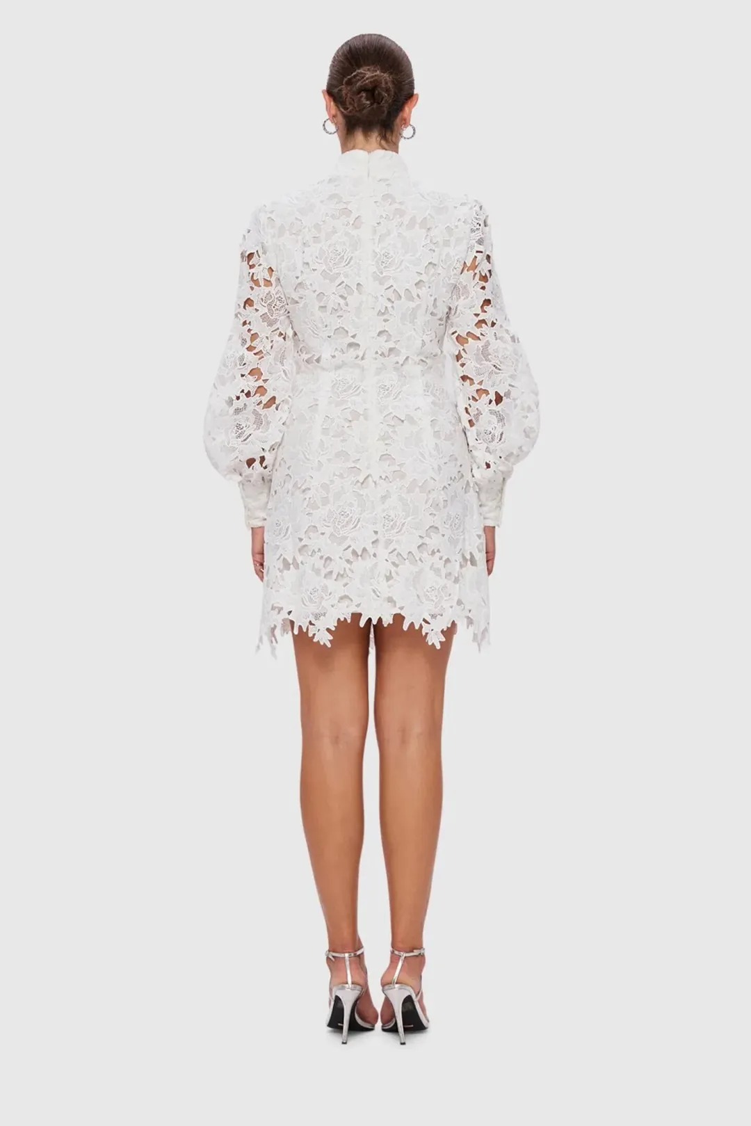 Leo Lin Isla Lace Mini Dress Snow Size 10 for rent on The Volte - main image