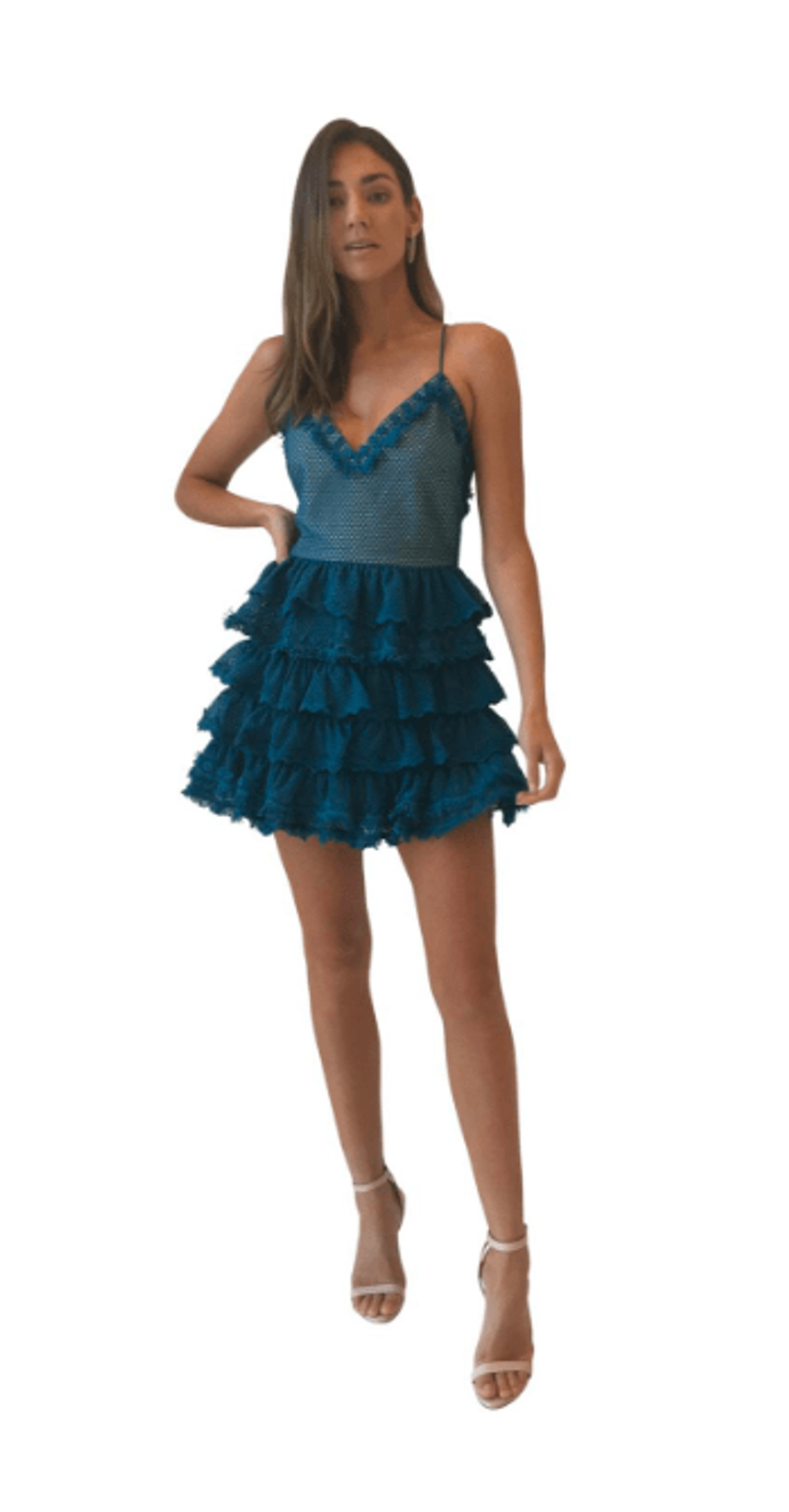 By Nicola Silver Linings Dress in Teal - Image 1