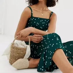 Faithfull The Brand Lea Jumpsuit Green Print Size XS / AU 6 for rent on The Volte - image 5