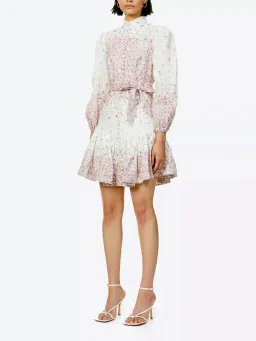 Zimmermann Carnaby Mini Dress Cerise Ditsy Floral Size 2 / AU 12 for rent on The Volte - image 2