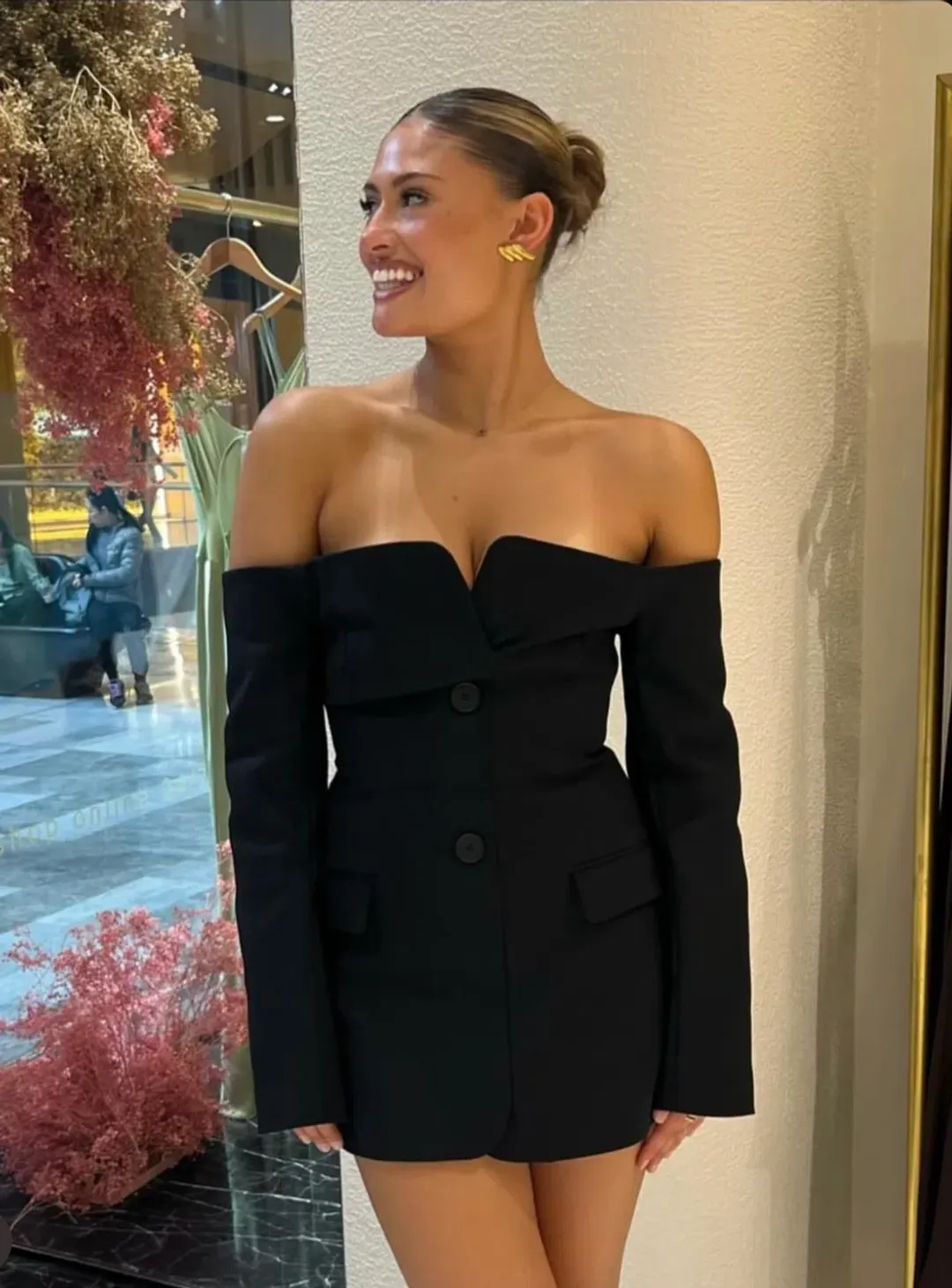 Sir the Label Sandrine Tailored Mini Dress Black Size 1 / AU 8 for rent on The Volte - main image