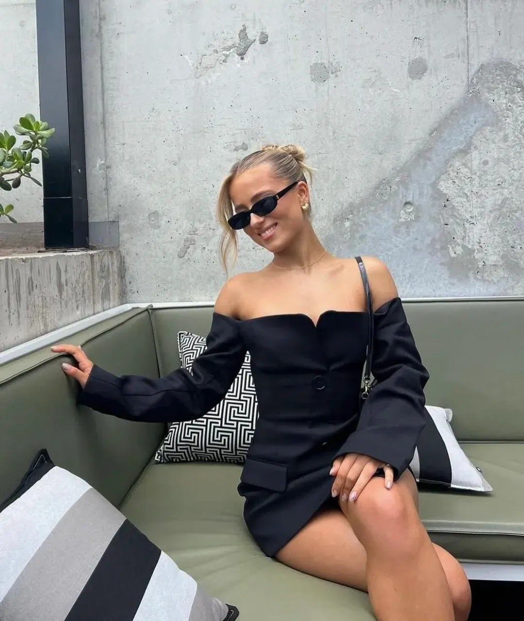 Sir the Label Sandrine Tailored Mini Dress Black Size 1 / AU 8 for rent on The Volte - main image