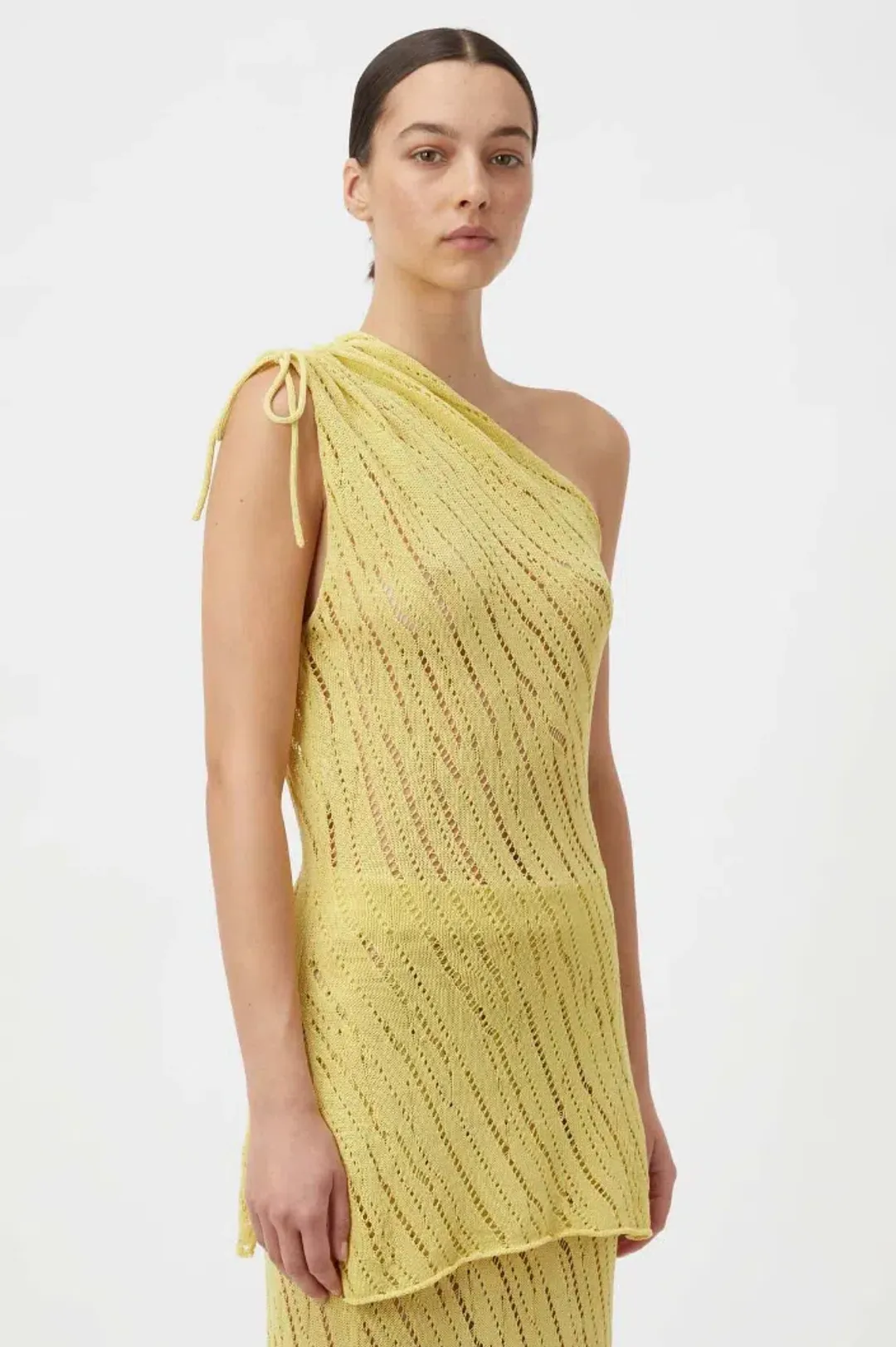 Camilla and Marc Clover Knit Top & Skirt Set in Acid Size 8 for rent on The Volte - main image