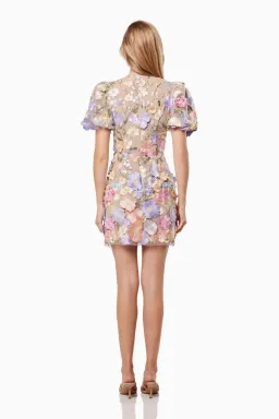 Elliatt Anthea 3D Mini Dress in Multi Floral Size Large / AU 12 for rent on The Volte - image 3