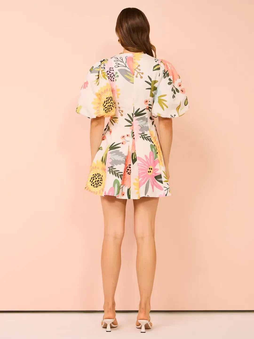 By Nicola Wavy Mini Dress In Potpourri Size 8 for rent on The Volte - main image